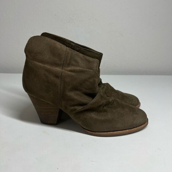 Diba Ankle Slouch Boots Booties Women’s Size 8.5 Sophia Green Brown Suede - Picture 3 of 13